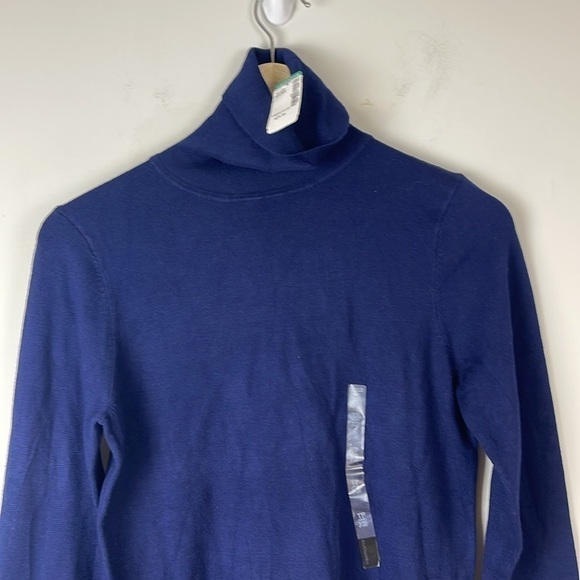 Simons lightweight navy blue turtleneck sweater size extra small new - Picture 2 of 9